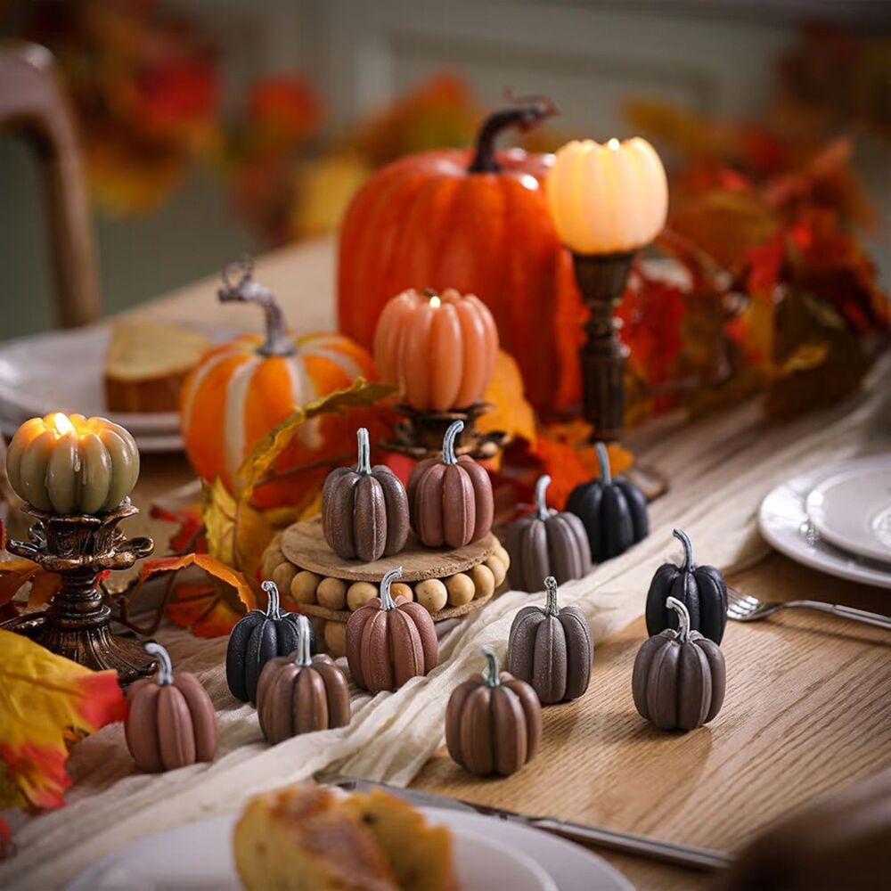 Pack of 12 Rustic Fall Pumpkins NEW